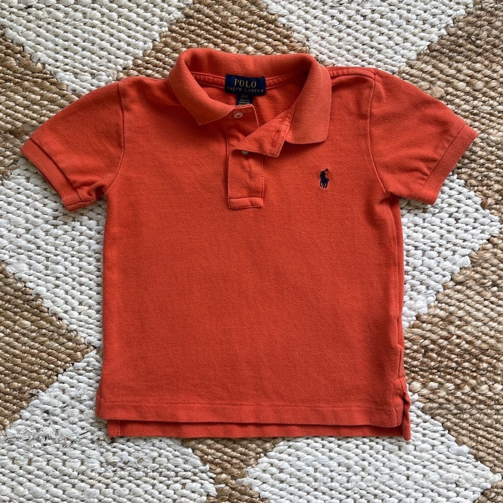 Polo by Ralph Lauren Orange Knit Toddler Polo Shirt - Size 2T